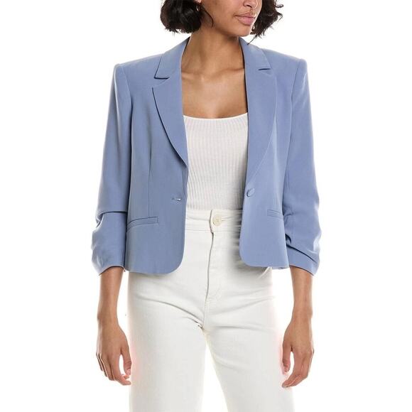 Cinq a Sept La Petit Khloe Blazer Sz 6 Blue Stonewash Crepe GREAT! - Picture 1 of 6